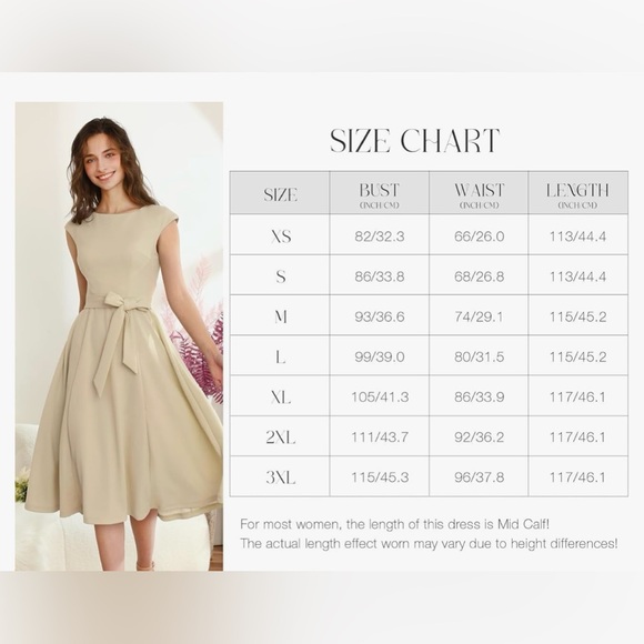 NWOT Dresstells Off White Sleeveless Cocktail Dress with Waist Tie, Size 2X - Picture 12 of 12